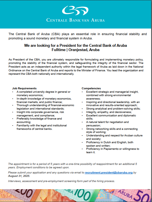 Vacancy President CBA 2025